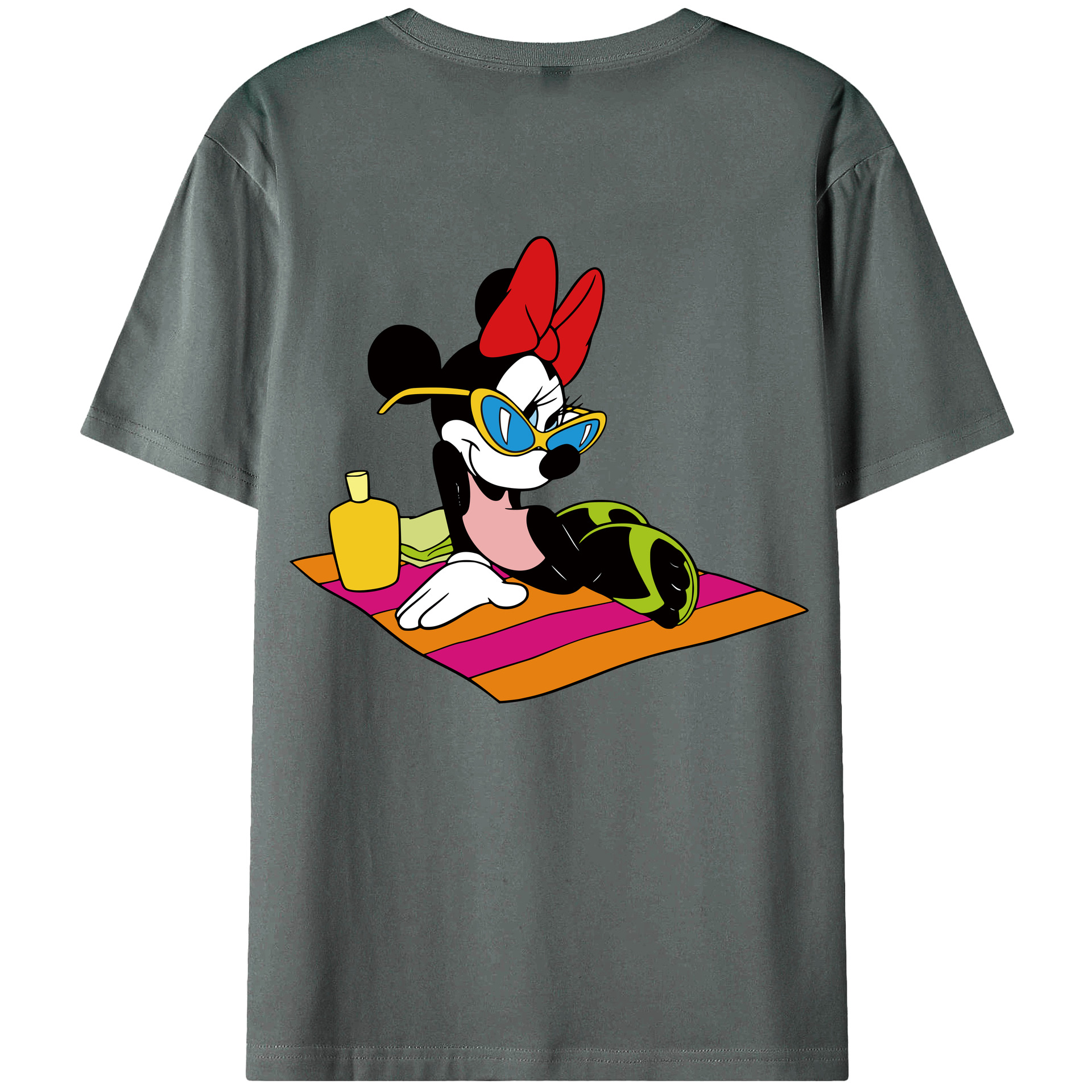 （画像用） ミッキーマウス Mickey Mouse 綿100％半袖Tシャツ（背面プリント）